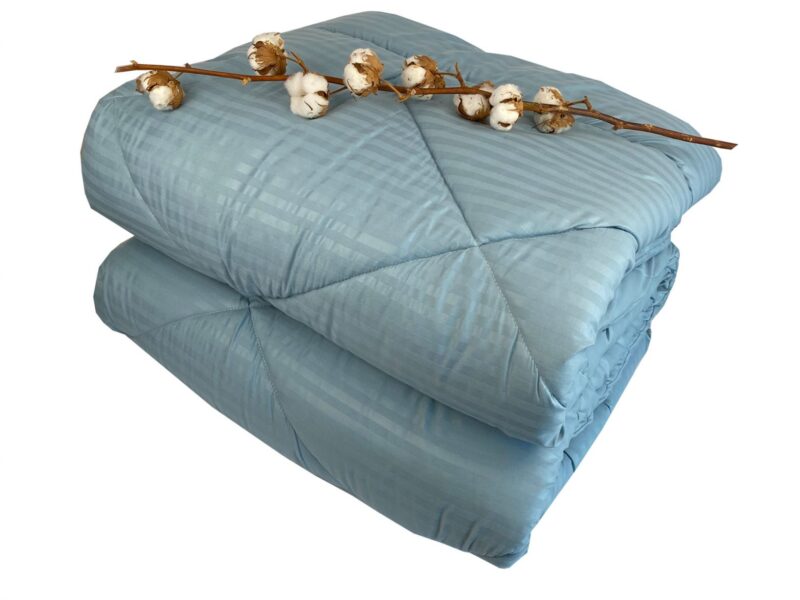 Πάπλωμα Σατέν Ριγέ Μονό 160x240 Petrol