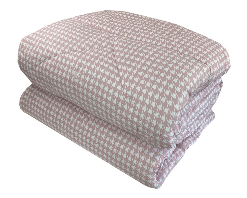 Πάπλωμα Υπέρδιπλο 220x240 Pied De Poule Dusty Rose