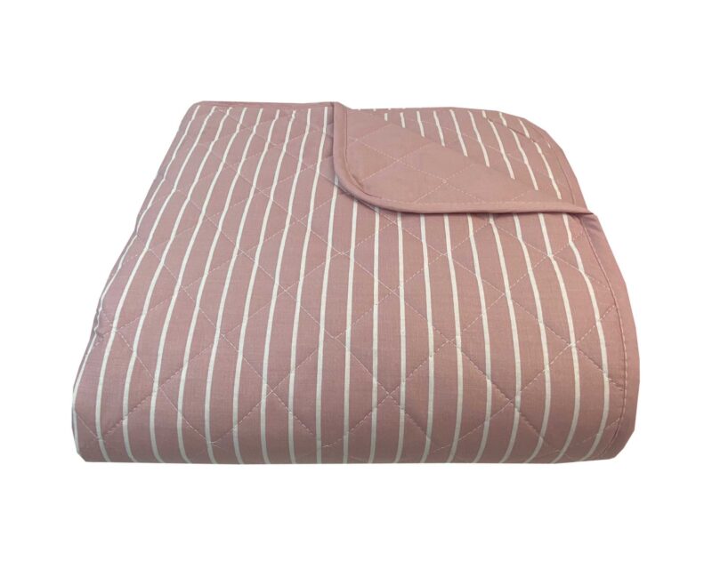 Κουβερλι Μονό 160x240 Stripe Dusty Rose
