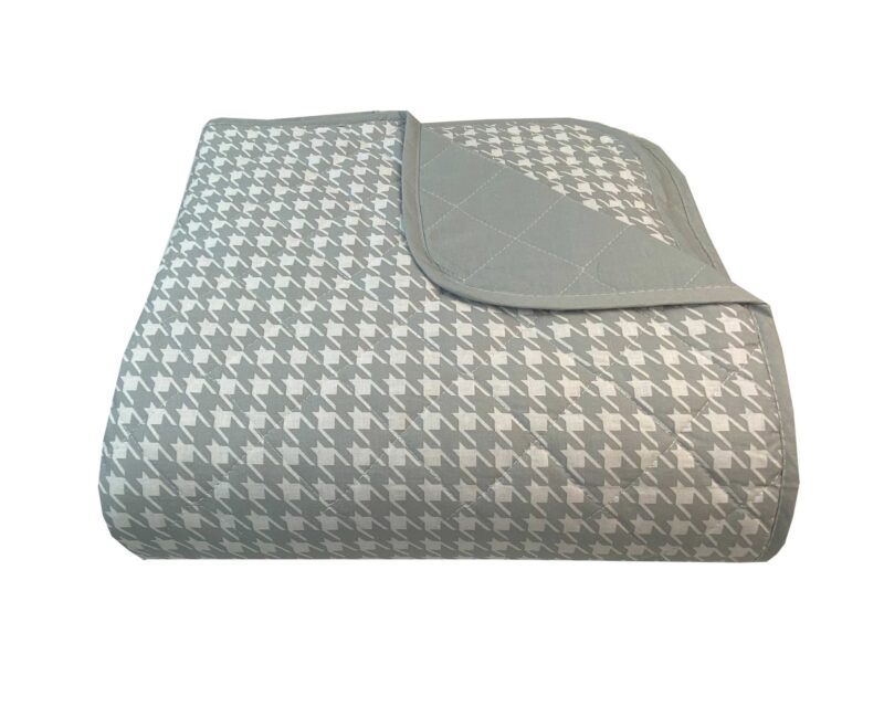 Κουβερλι Υπέρδιπλα 220x240 Pied De Poule Grey