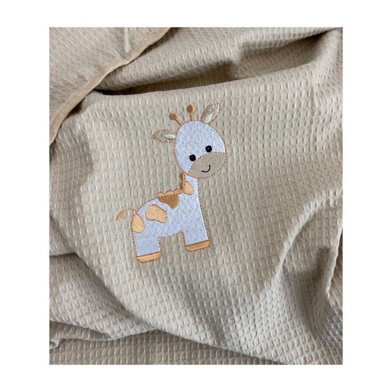 Κουβέρτα Πικέ Αγκαλιάς & Λίκνου 80 Χ 110 Beige