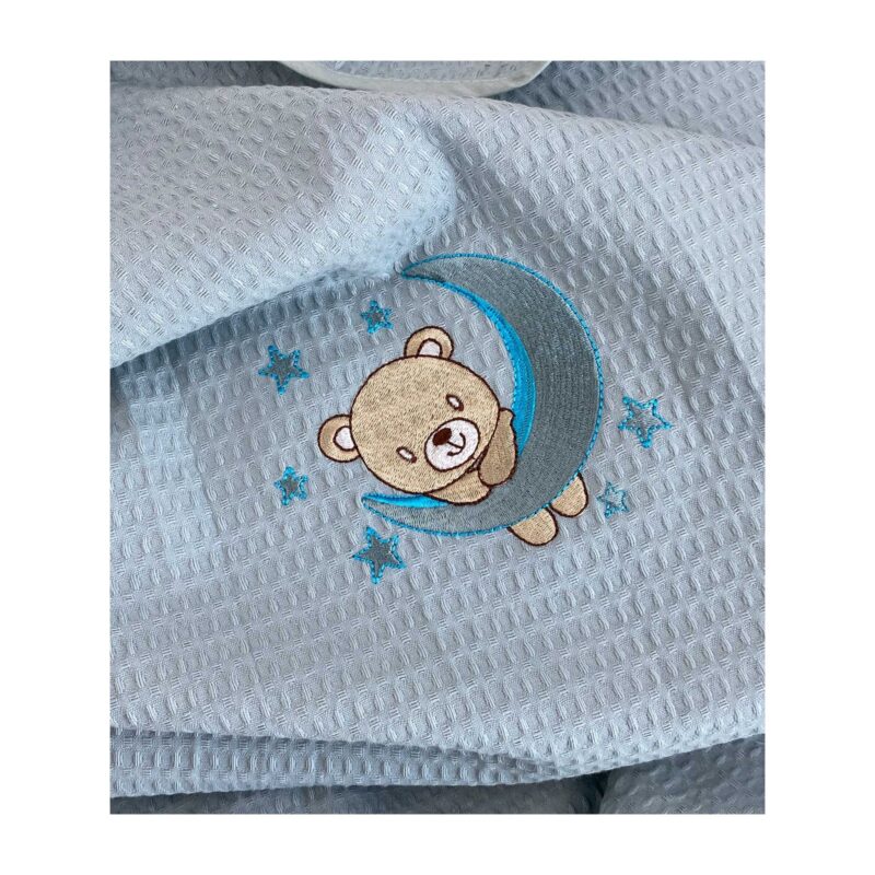 Κουβέρτα Πικέ Αγκαλιάς & Λίκνου 80  Χ 110 Petrol