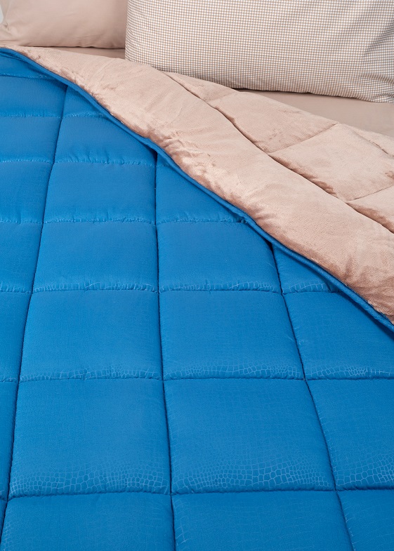 Κουβερτοπάπλωμα Υπέρδιπλο 220x240 Blue – Beige