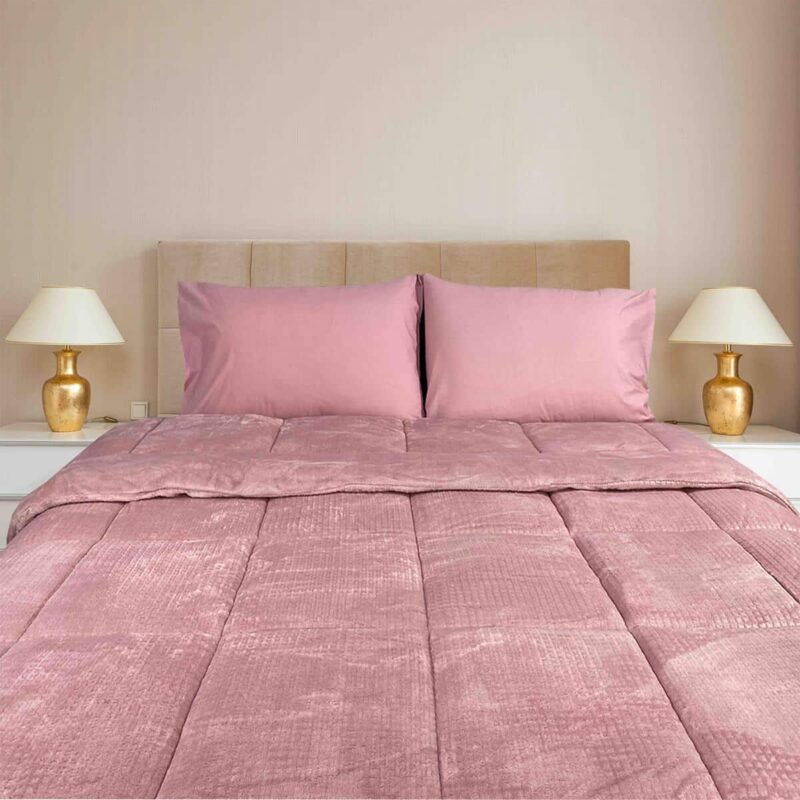 Κουβερτοπάπλωμα Υπέρδιπλο 2,20Χ2,40 Dusty Rose