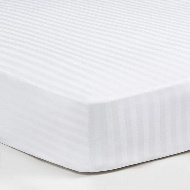 Σεντόνι Ξενοδοχείου Με Λάστιχο Σατέν-ρίγα 100x200+40  80%cotton 20%polyester  Πεννιέ 220tc