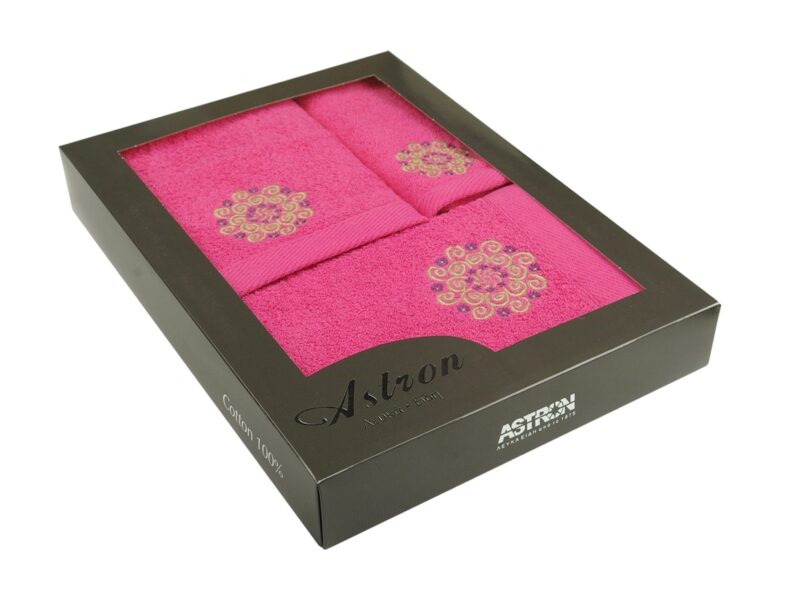 Πετσέτες σετ 3τμχ σε Κουτί Fuchsia